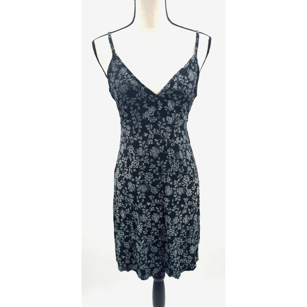 Rene Rofe Dark Cottage Babydoll Dress Small Lined Floral Fairy Grunge Whimsigoth